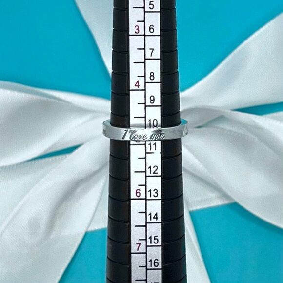 Tiffany & Co. Retired Notes "I Love You" Ring - Sterling Silver - 4.75 - Picture 5 of 15
